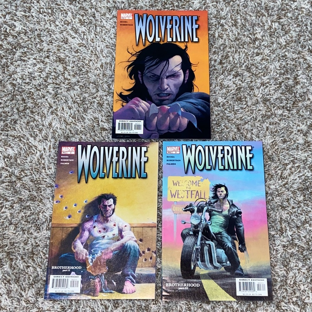 VINTAGE MARVEL 2003 WOLVERINE Brotherhood Key Comics #1-3 Lot Of 3ea
